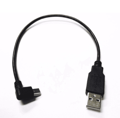 USB Mini 5Pin 5P Right angle Male to USB 2.0 A Male Plug Cable 0.2m Power Charger Cable for Chromecast — image 1